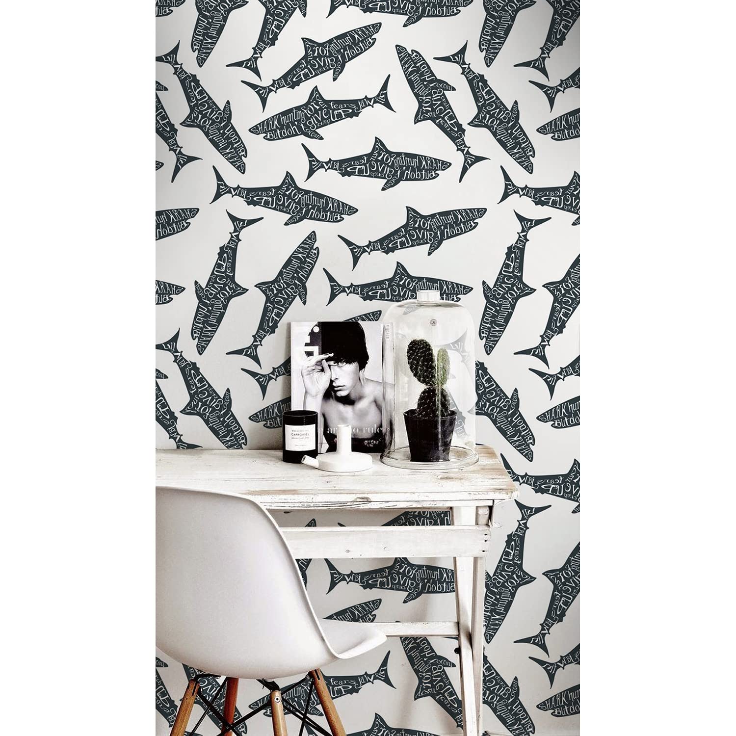 Papier peint meuble et mur pour masquer les imperfections de salon