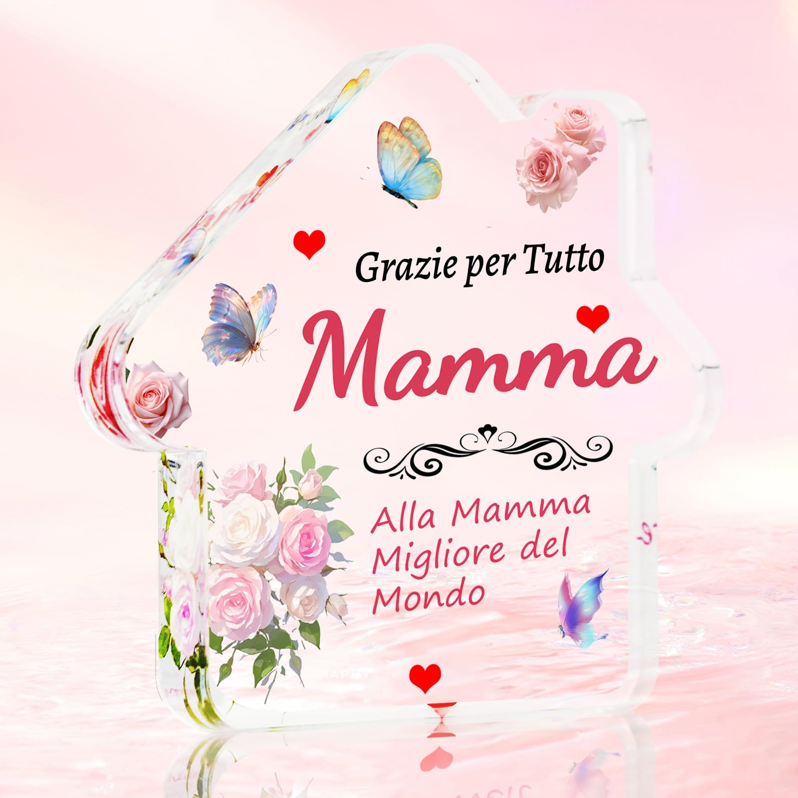 Regalo Per La Festa Della Mamma - Segno Decorativo Acrilico Con Design Di Abbraccio Tra Mamma E Figlia - Foto 12