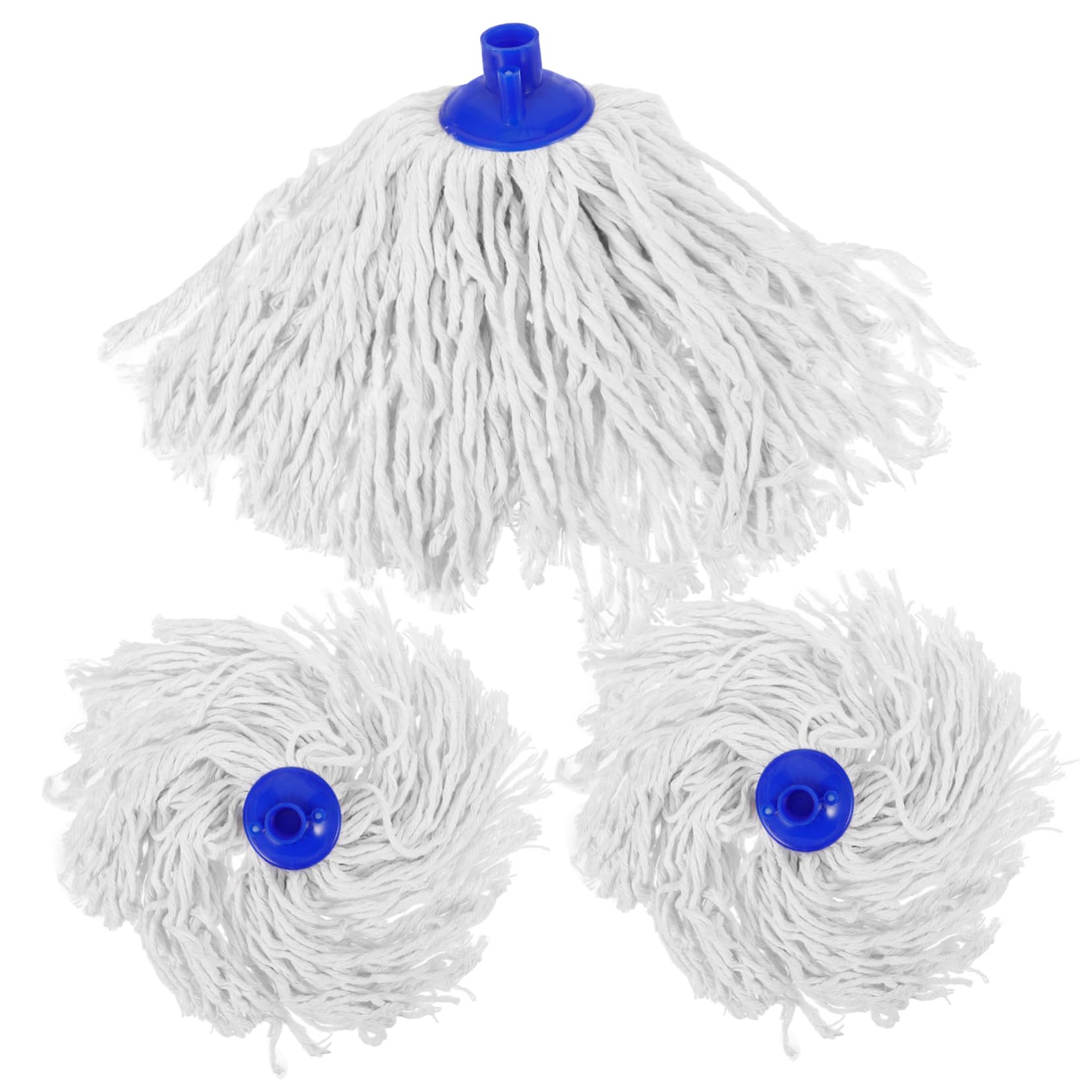 3pezzi Testina di Ricambio per Scopa Corda di Cotone Assorbente Ricambi Mop per Pulizia Pavimenti