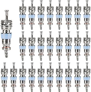 80Pcs Hvac Schrader Valve Core for R32 R22 R410A Refrigerant, AC Schrader Valve Kit, High Pressure with Teflon Seal,HVAC Replacement Part Ideal for Refrigeration Systems and Air Conditioning