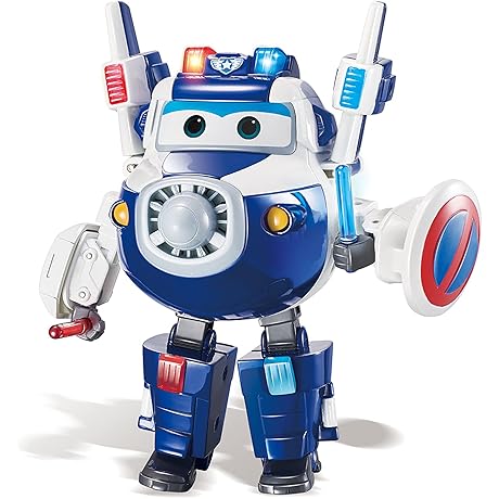 Super Wings - 6'' Deluxe Transforming Supercharged Paul Airplane Toys Action Figure...