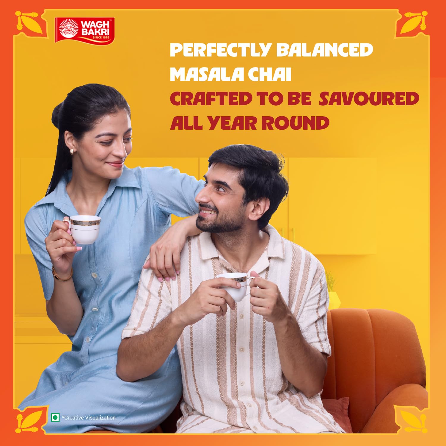 Wagh Bakri Masala Chai Spiced Tea - 250g Unique Blend of 7 Refreshing Spices