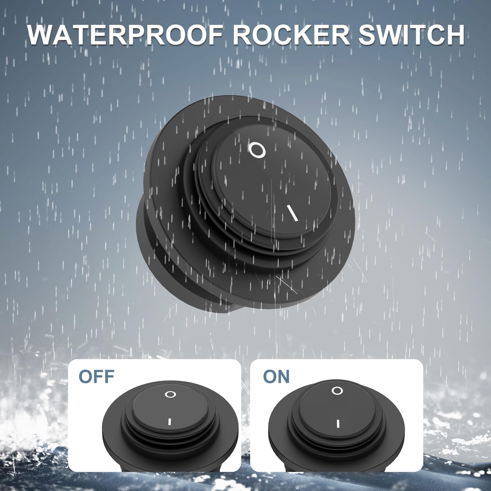 Dual QC3.0 Autolader Contactdoos met Touch-Schakel en LED-Voltmeter