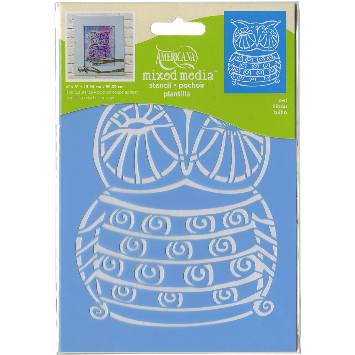DecoArt Owl Mixed Media stencil