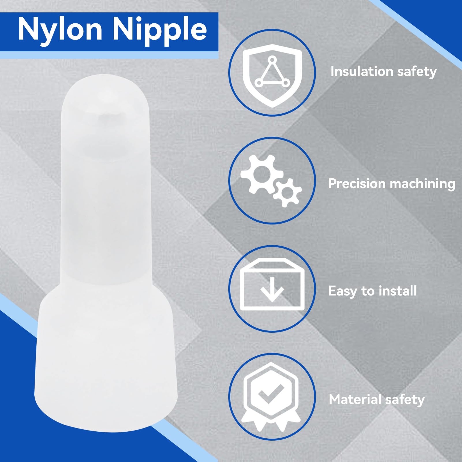 Agatige 1000PCS Closed End Crimp Cap, Closed End Electrical Crimp Transparent Nylon Connectors for Truck, Stereo, Electrical, Joint (CE2)