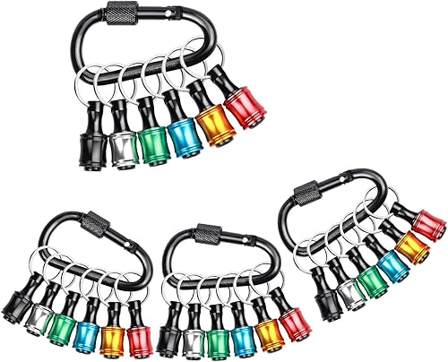 24 soportes para broca hexagonal de 1/4, barra de extensión para llavero, soporte de broca de liberación rápida para taladro de impacto, soporte