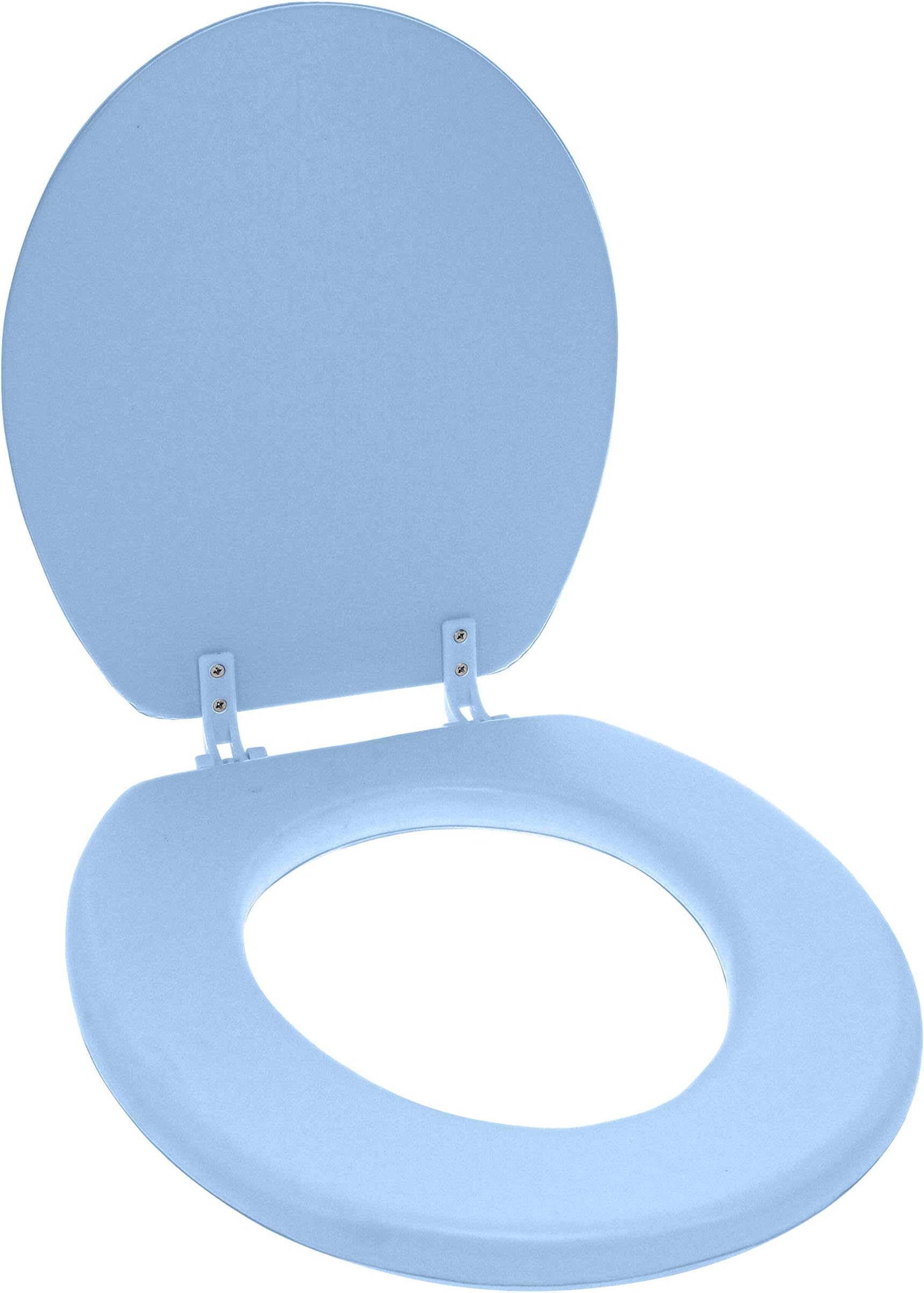 Ginsey Home Solutions Coastal Blue Round Soft Cushioned Toilet Seat