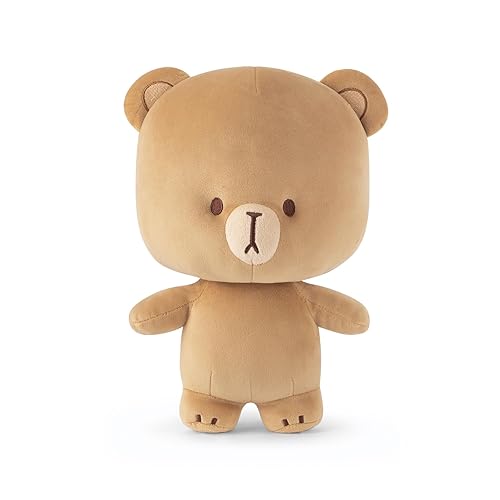 Milkmochabear Official Mocha Plush 7" Inch Authentic Merchandise Adorable Cute Stuffed Bear Travel Sized Soft Gift for Any Occassion Friend Couples Holiday Birthday Cuddly Men Women Adult Unisex - Mocha - Small