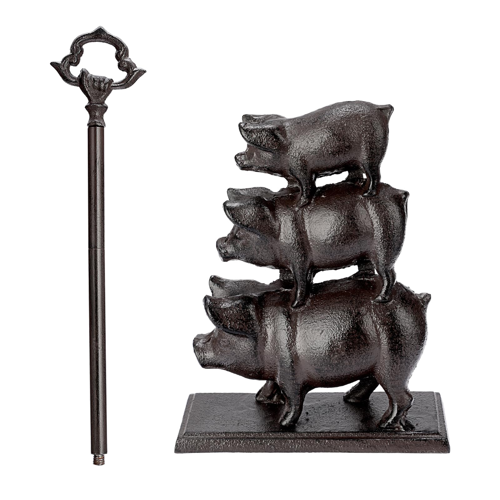 Fermaporta resistente con maniglia per il trasporto, fermaporta a forma di maiale | Nessun trapano, 2.3kg ghisa animale ponderato tappo, decorativo maiale porta Sops Holder