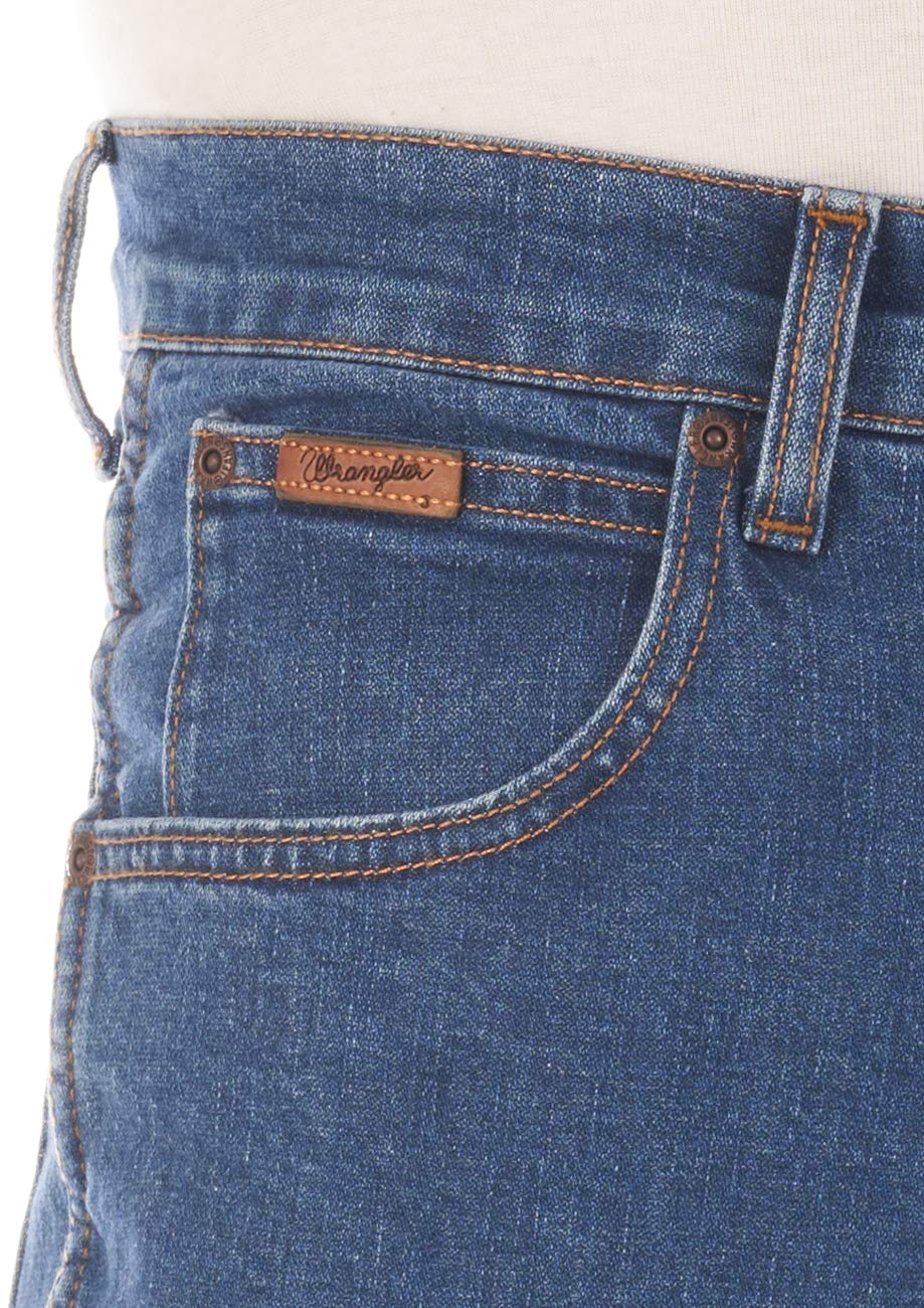 Wrangler Męskie dżinsy Regular Fit Texas Stretch spodnie Authentic Straight Jeans Denim bawełna czarno-niebieskie szare w28 w29 w30 w31 w32 w33 w34 w36 w38 w40 w42 w44