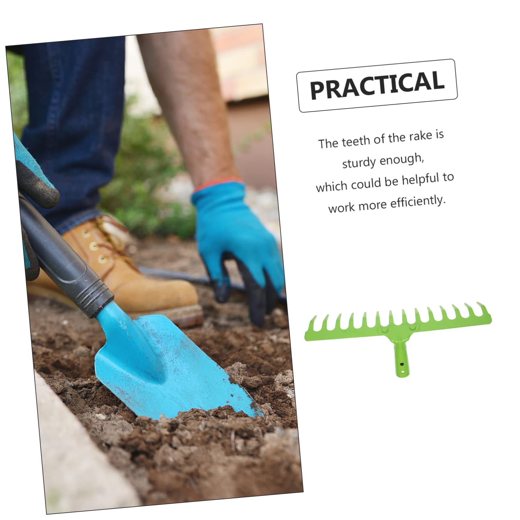 VANZACK 2 Stück Multifunktionsrechen Handrechen Bodenrechen Gartenrechen Zum Graben Gartenrechen Gartenhandwerkzeug Kultivatorwerkzeug Gartenanbauzubehör Aus