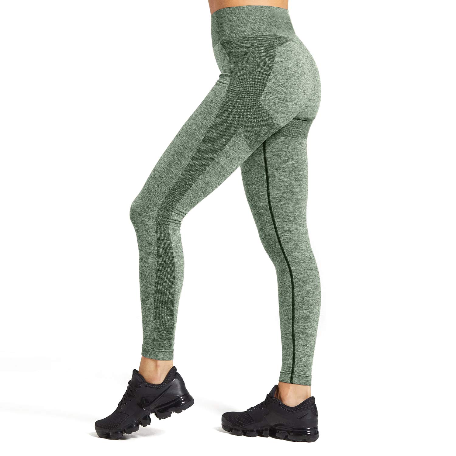 AoxjoxYoga Pants for Women High Waisted Gym Sport Ombre Seamless Leggings