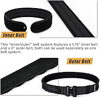 Vista 14 de Cinturón táctico con hebilla Cinturón Molle Cinturón de seguridad con bolsa Cinturón de batalla resistente con bolsa premium