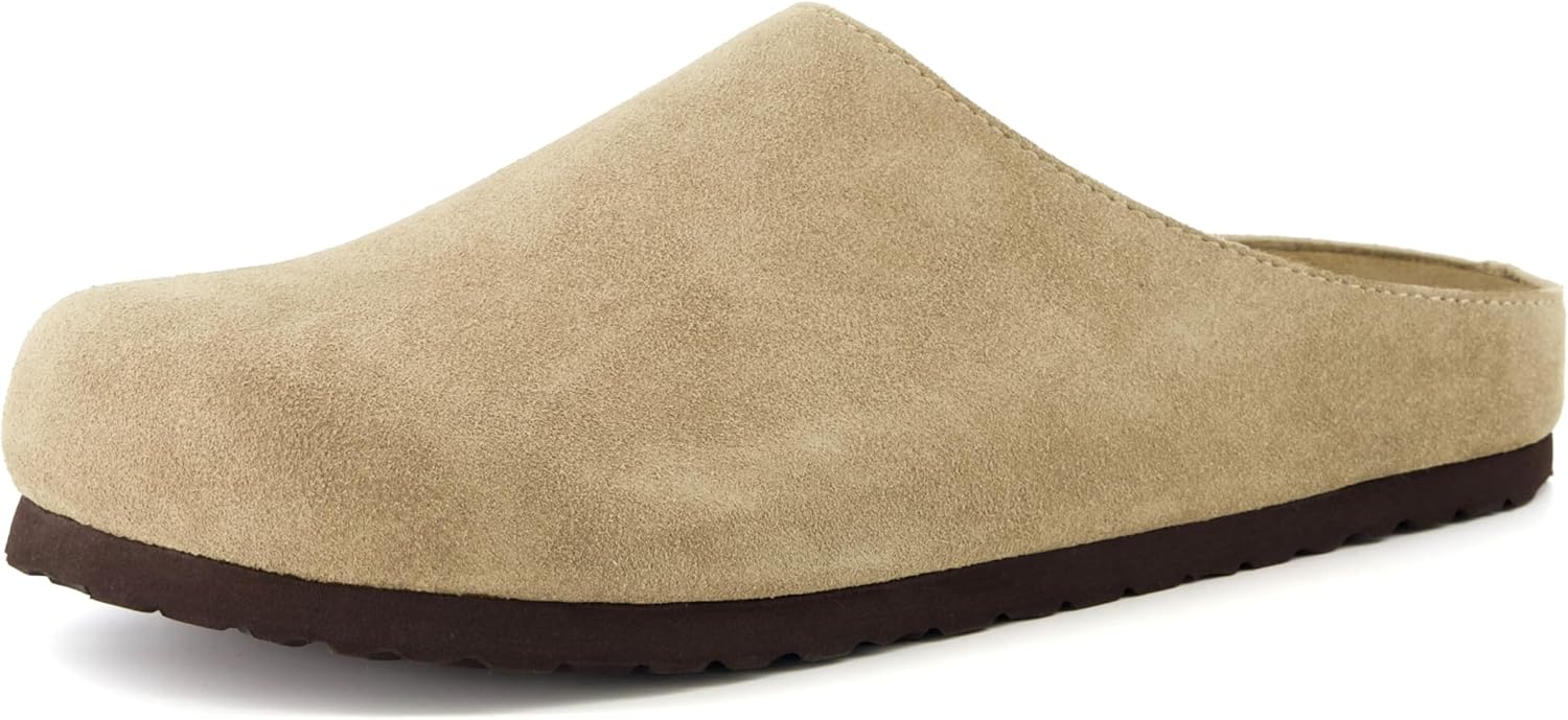 CUSHIONAIRE Heath Genuine Suede Leather Mens Clogs with Memory Foam Comfort, Easy Slip On Slides for Men - Image 9