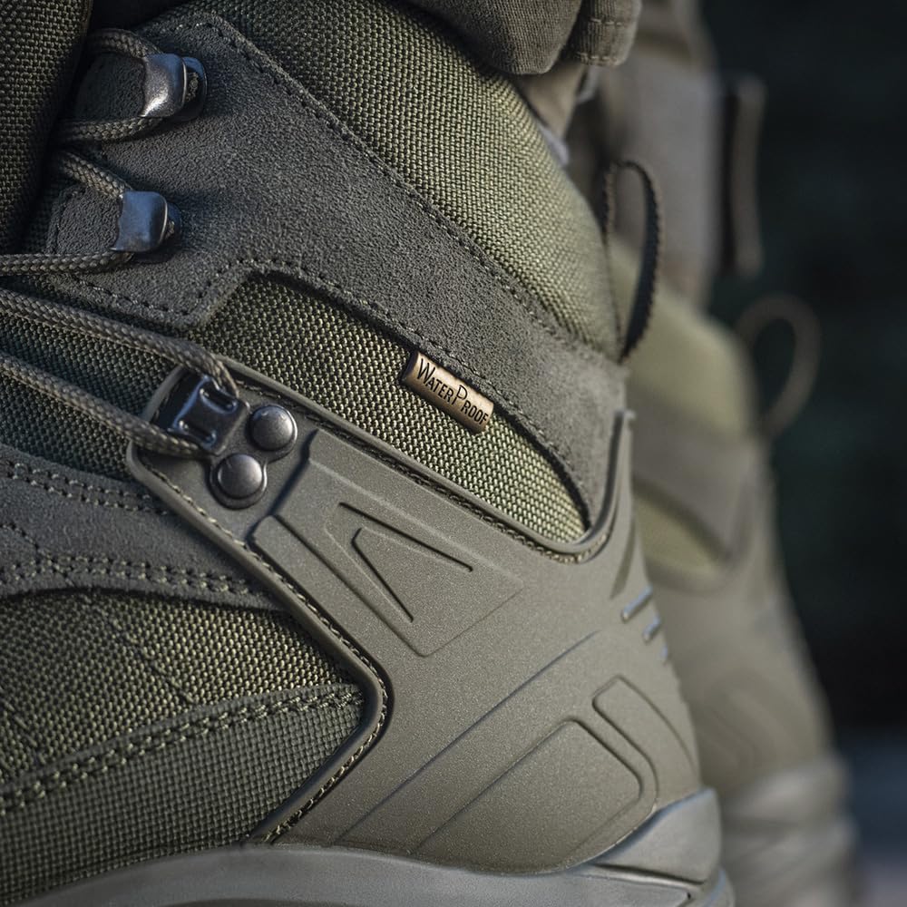M-Tac Buty Taktyczne Trekkingowe Jesienno-Zimowe Wodoodporne (5, Ranger Green, 46, Unijne rozmiary obuwia, Dla dorosłych, Alpha, Średnia, Średnia)