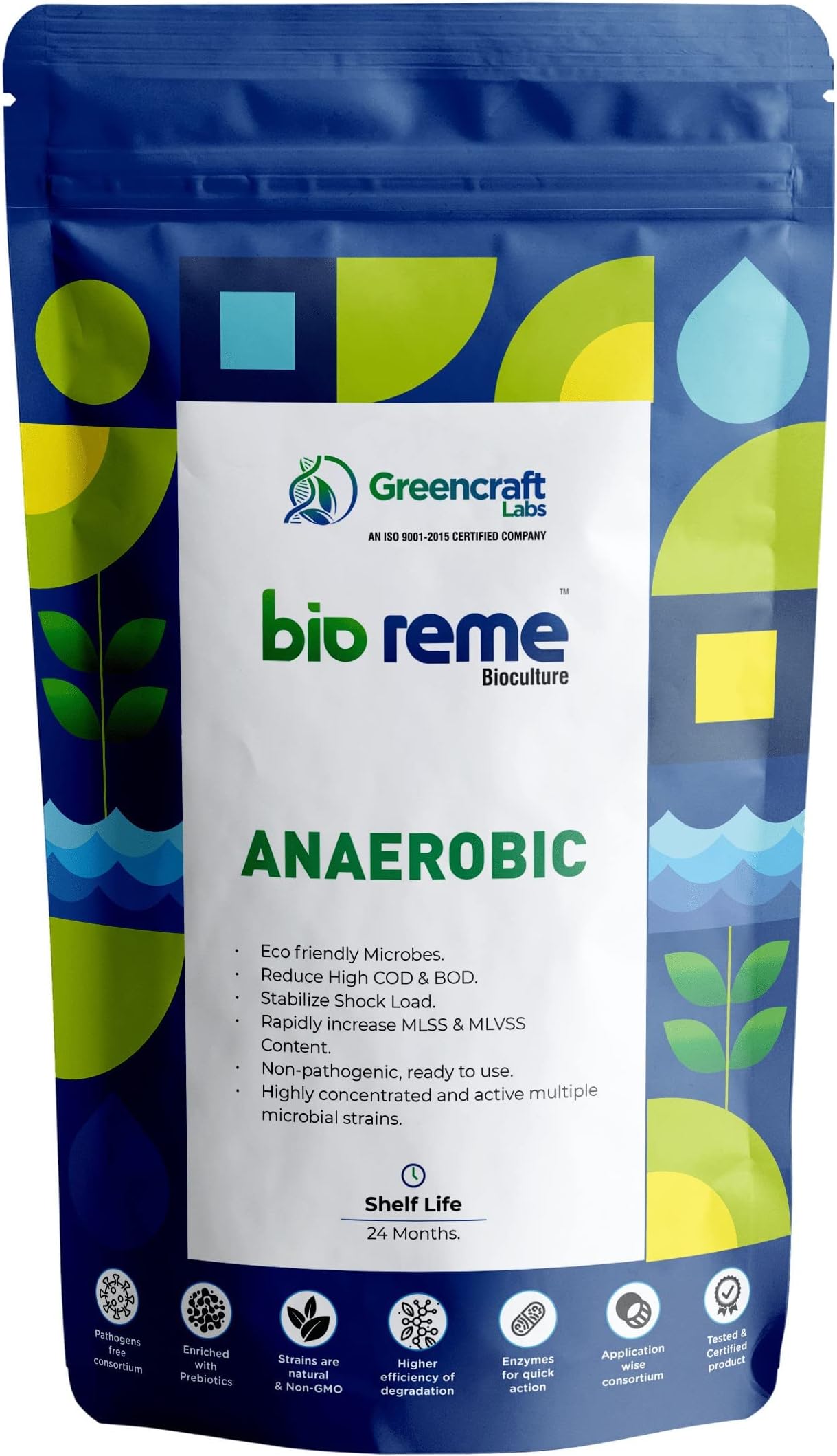 Bio Reme Anaerobic Bacteria Bioculture for Biogas, Wastewater Treatment, Enzyme 1 KG
