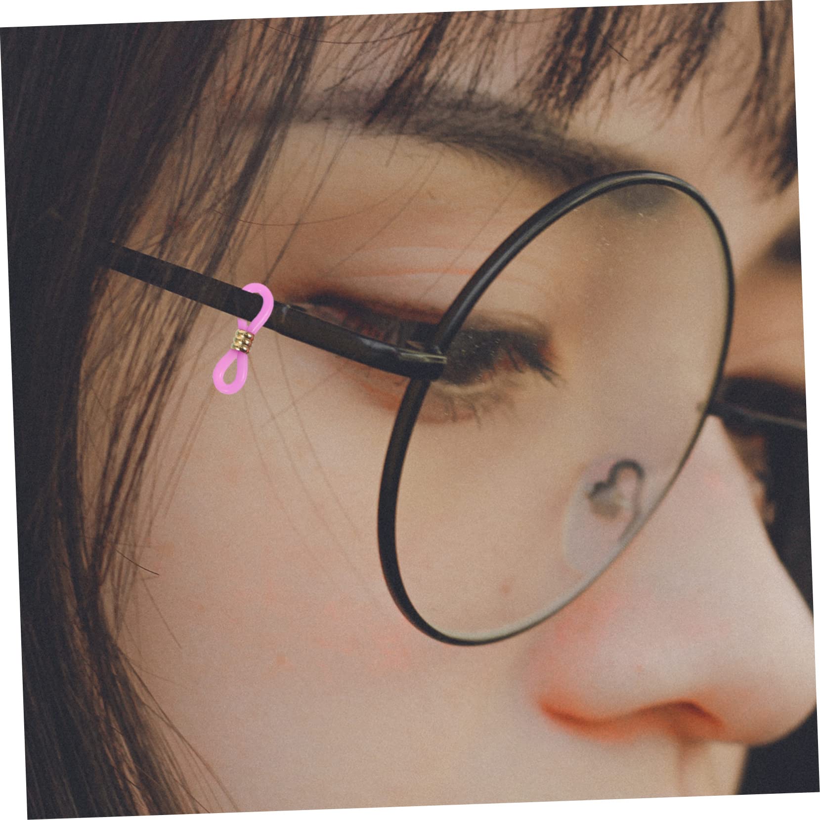 Holibanna Lot de 60 Embouts en Silicone Antidérapants pour Lunettes Connecteurs en Métal, Support de Chaînette Réglable, pour Accessoires Lunettes et Maintien Sécurisé Couleur Aléatoire