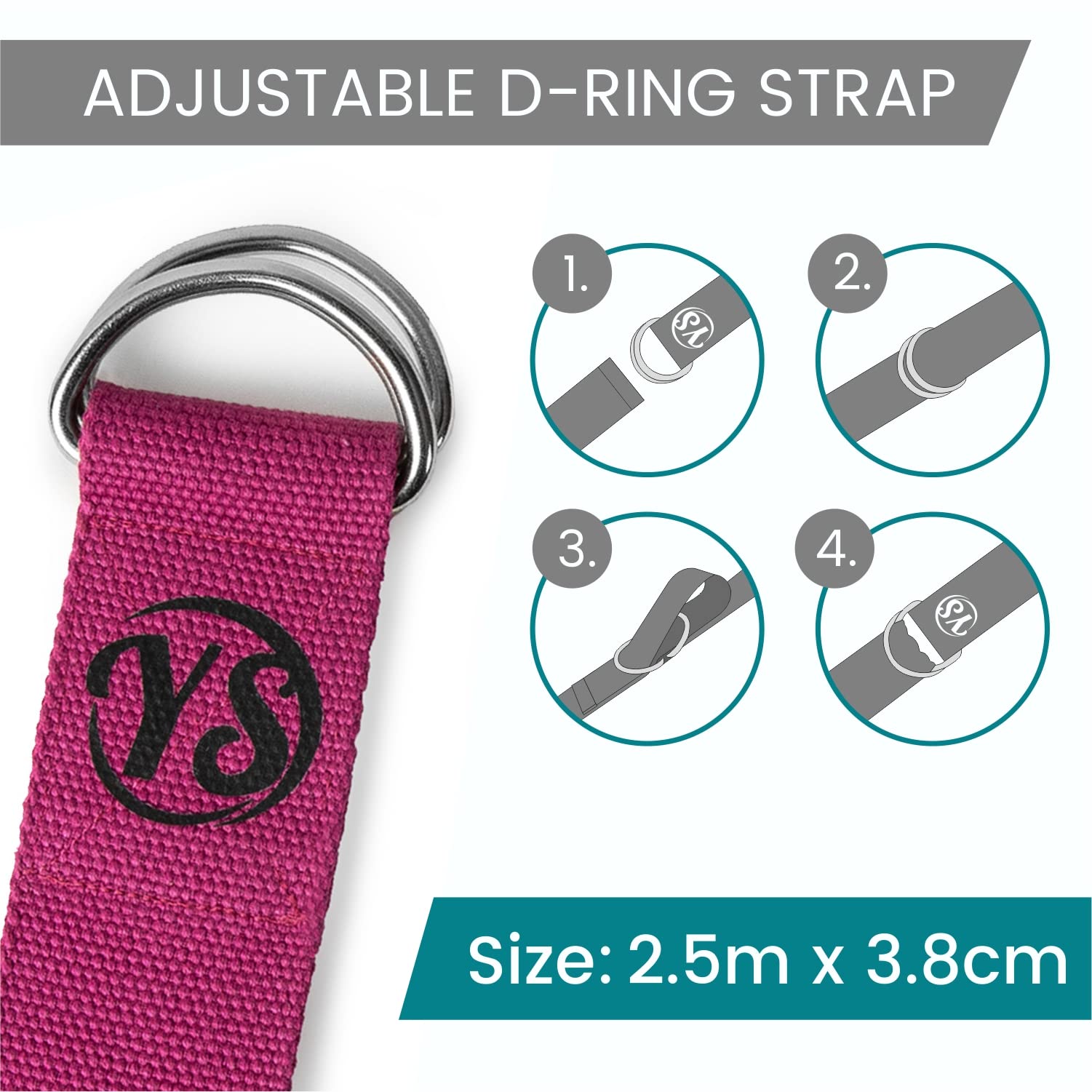 KIMISS 2Pcs Ceinture d'Étirement de Yoga Sangle Extensible d'Aide Entraîneur de Dos Débutant