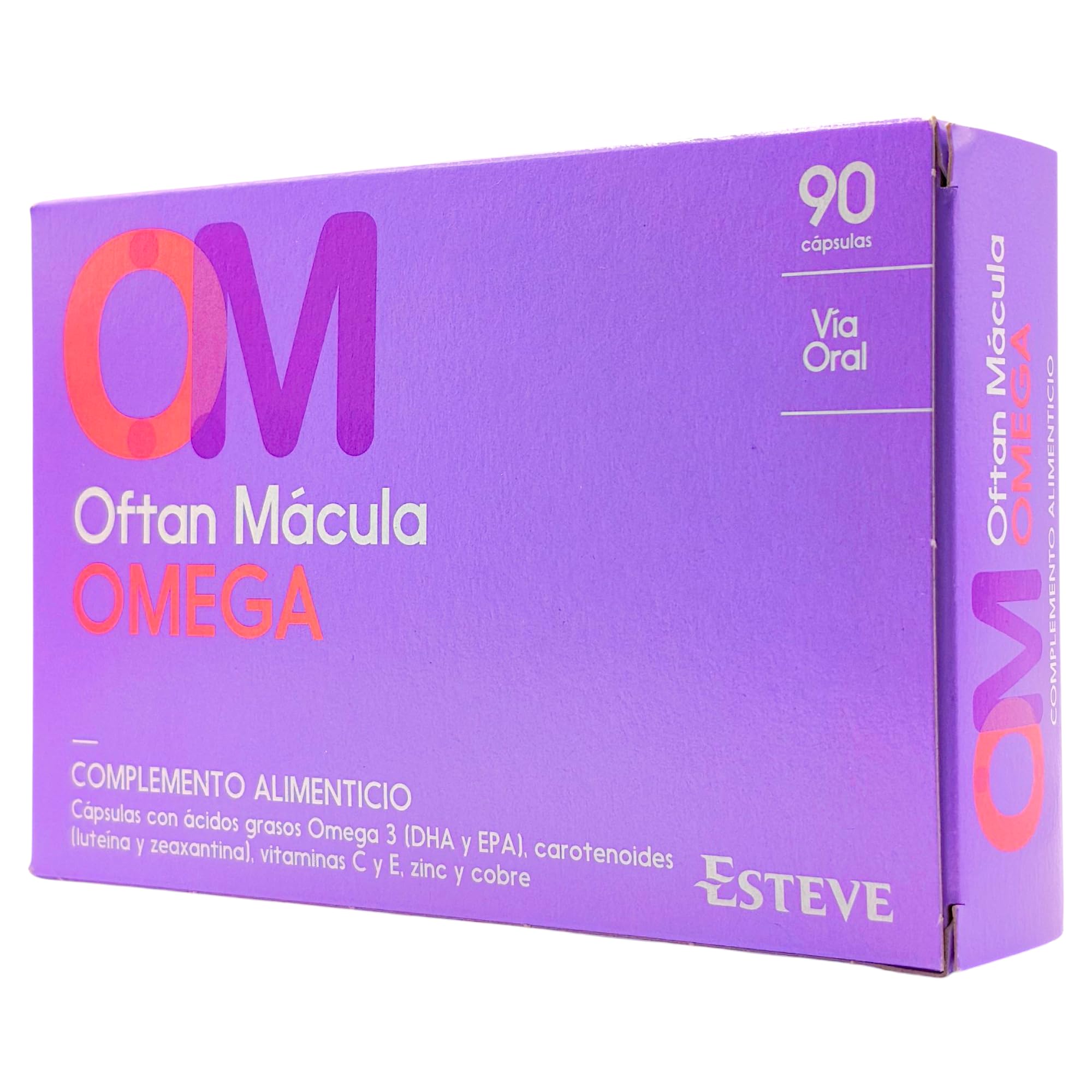 Oftan Mácula Omega 90 Cápsulas - Suplemento Ocular para la Salud Visual y Protección Macular - Con Omega-3 (DHA y EPA), Luteína, Zeaxantina, Zinc, Cobre y Vitaminas C y E