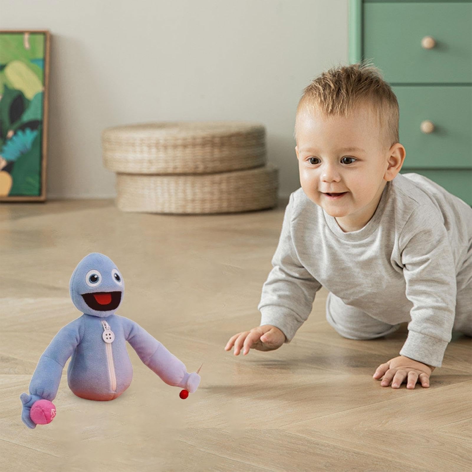 Zaloife Peluche Chat Bleu 25 Cm - Poupée En Peluche Douce - Doudou Cadeau Pour Enfants Et Adultes Fans