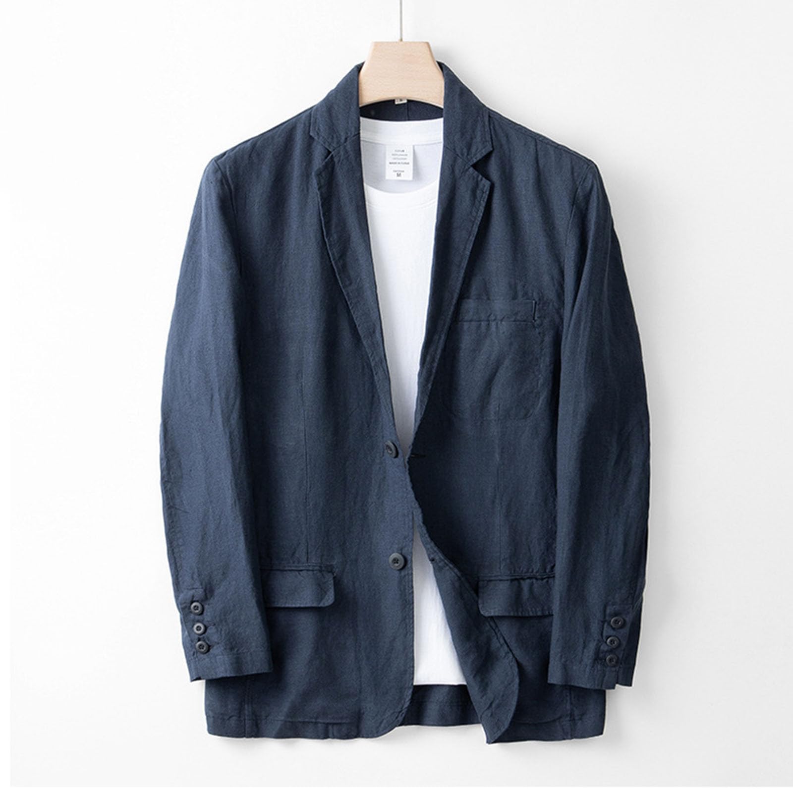 Sakko Herren, Anzug Herren Slim Fit, Blazer Modern Jackett Anzüge & Sakkos Große Größen Revers Anzugjacken Für Herren Elegante Freizeitanzug Mit Taschen Und Knöpfen Leichte Jacke Herren Sommer Sakko