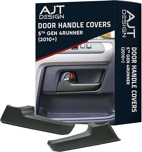 AJT DESIGN Cubiertas de manija de puerta compatibles con Toyota 4Runner 2010+ (5ª generación) | 5ª generación 4runner Chrome Delete | Plástico ABS
