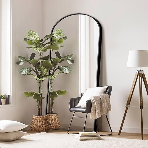 Miniatura 4 de NeuType Espejo arqueado de longitud completa de 71 x 32 pulgadas, espejo negro de cuerpo completo para pared o de pie, espejo de arco grande