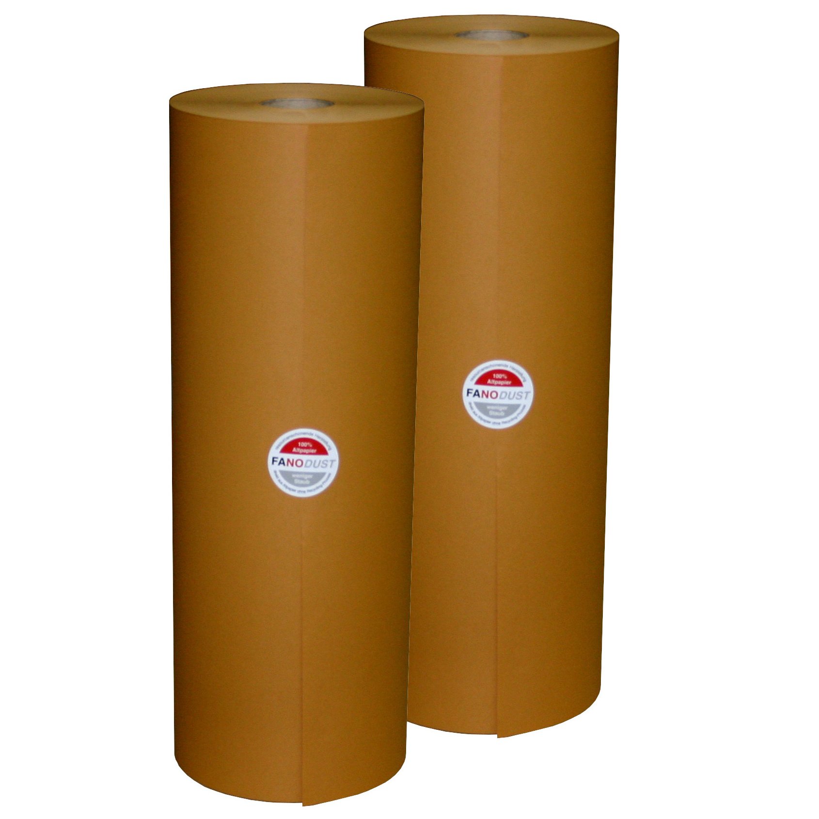 2 Rollen Schrenzpapier Knüllpapier Packpapier FANODUST 50-60g/m² braun