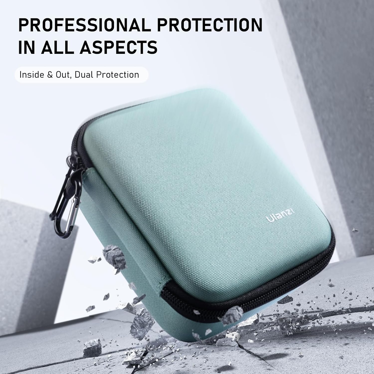 ULANZI AM18 Wireless Lavalier Microphone Sys w Charging Case+ B016 Storage Bag Case