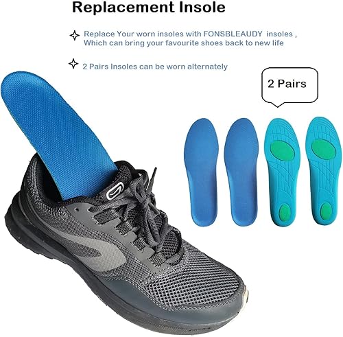 Miniatura 2 de 2 pares de plantillas de repuesto para botas de trabajo, zapatos deportivos, almohadillas de amortiguación que absorben los golpes, cómodas y