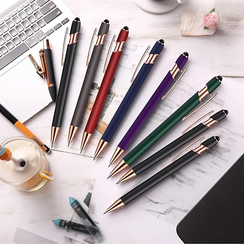 Miniatura 6 de Bolígrafos personalizados con lápiz capacitivo, bolígrafo personalizado para ejecutivos, profesores y estudiantes. Regalo ideal para graduaciones,