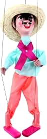 Fantoche Mexican String Marionette Titere Laborer