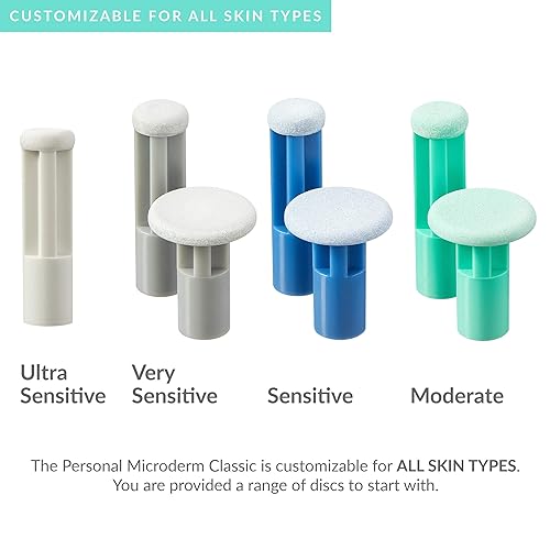 Miniatura 8 de PMD Personal Microderm Classic - Máquina de microdermoabrasión en casa con kit para rostro y cuerpo, cristales exfoliantes y succión al vacío para