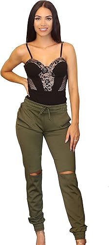 Joggers with knee slits Clearance