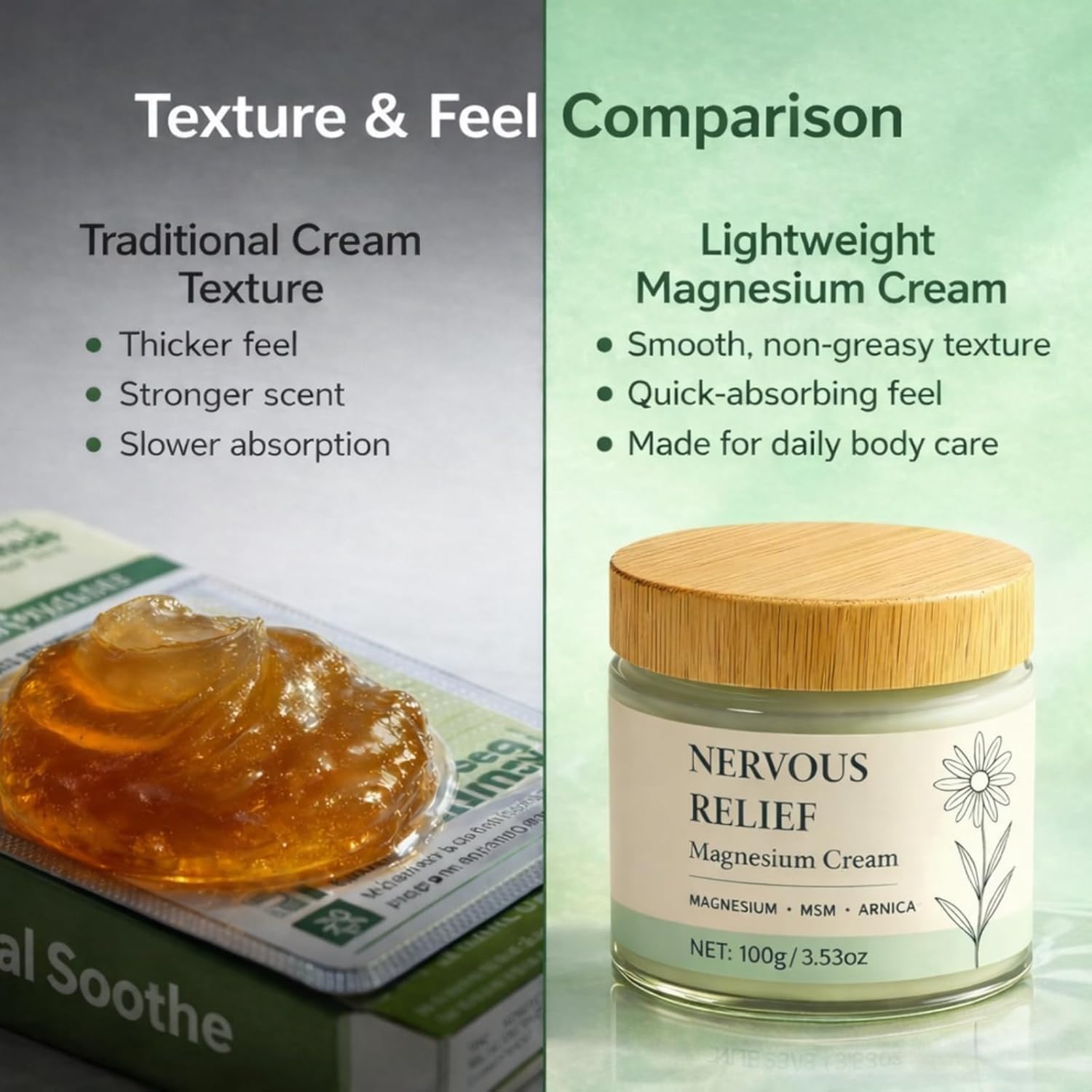 Relief Magnesium Cream 3.53oz – Total Relief Magnesium Cream for Nerves, Joints & Muscles with MSM & Arnica – Fast Absorbing, Non-Greasy Mineral Formula for Daily Comfort – Ideal for Athletes, Active Adults & Seniors — view 7