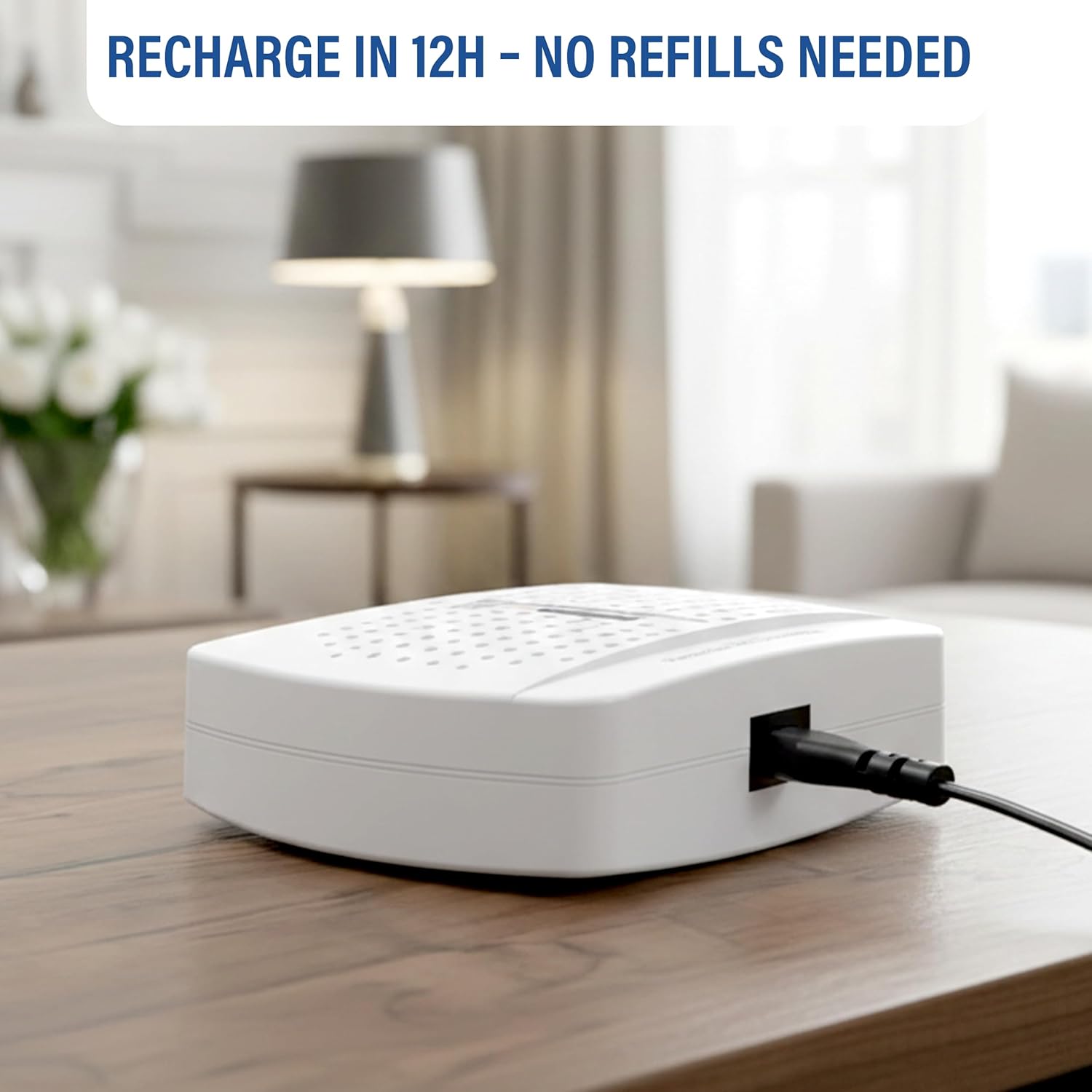 Mini Dehumidifier for Small Spaces – Rechargeable & Reusable Silica Gel Dehumidifier – Silent Moisture Absorber for Closet, Bathroom, RV, Car & Storage – Cordless Use After Charging.