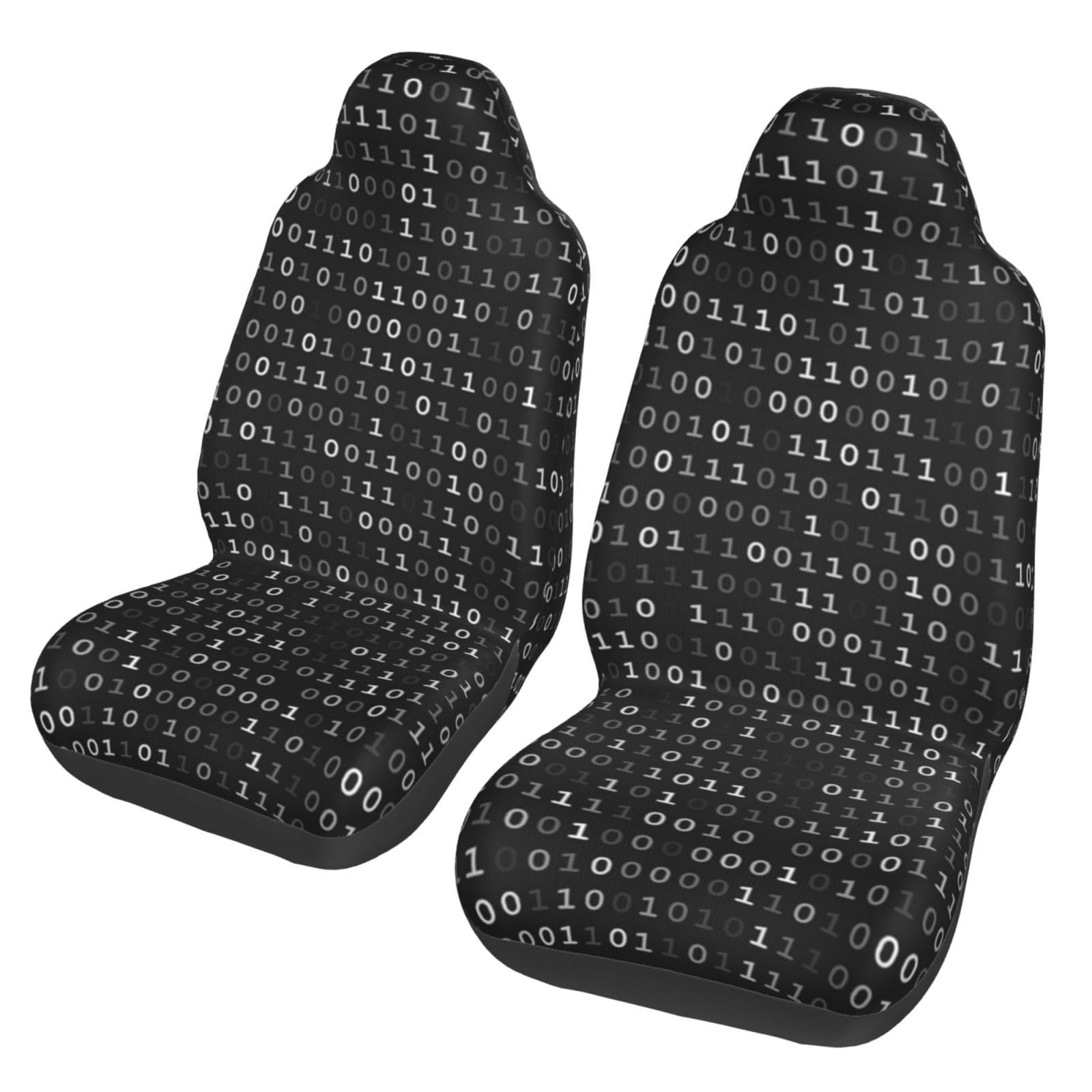 Funda universal para asiento de coche negra con estampado de programador informático 8