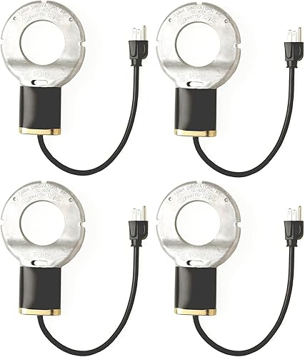 Miniatura 9 de Farm Innovators Calentador eléctrico sumergible de 150 W con termostato interno para baños de pájaros y fuentes de hormigón, aluminio fundido