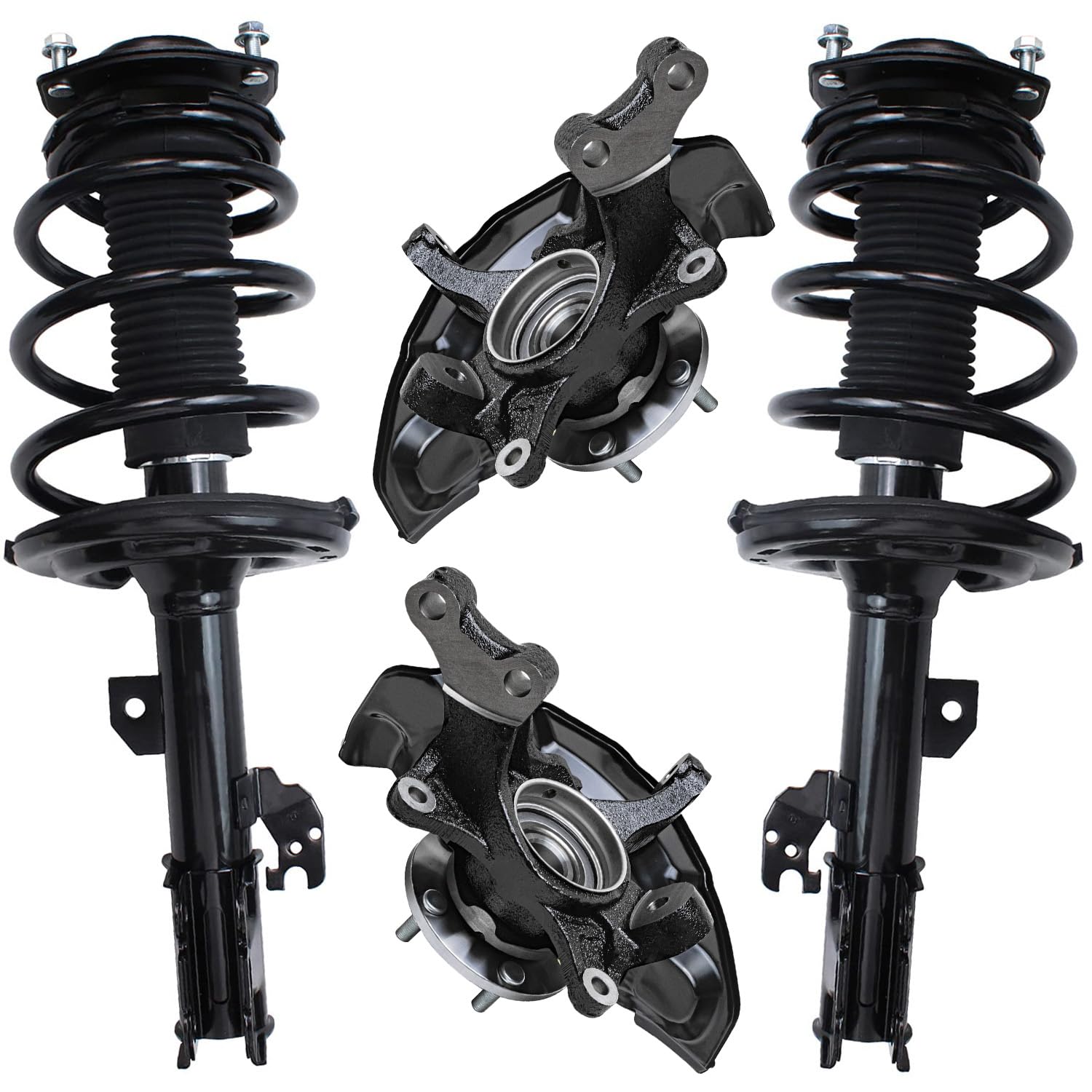 Detroit Axle - Front Steering Knuckles &amp; Wheel Hub Bearings