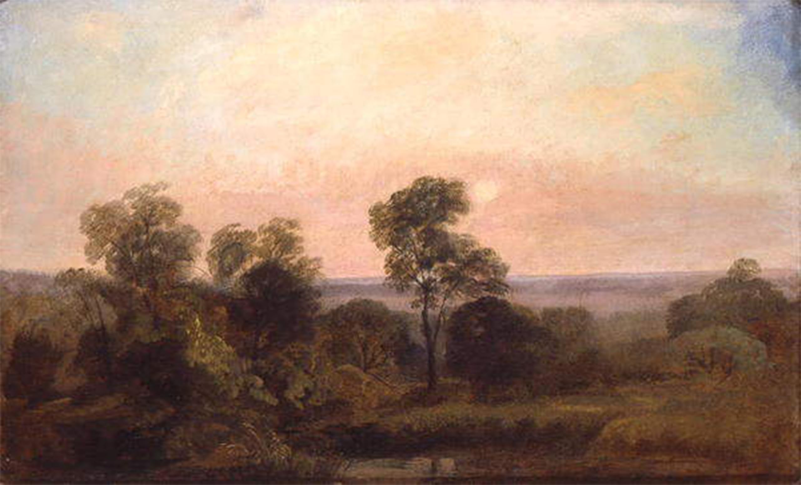 ARTXLXXBN Famous Print Painting Colorful Art Print Wooded Landscape At Dusk by Peter De Wint Canvas Art Decorations for Home Decor 60x90cm