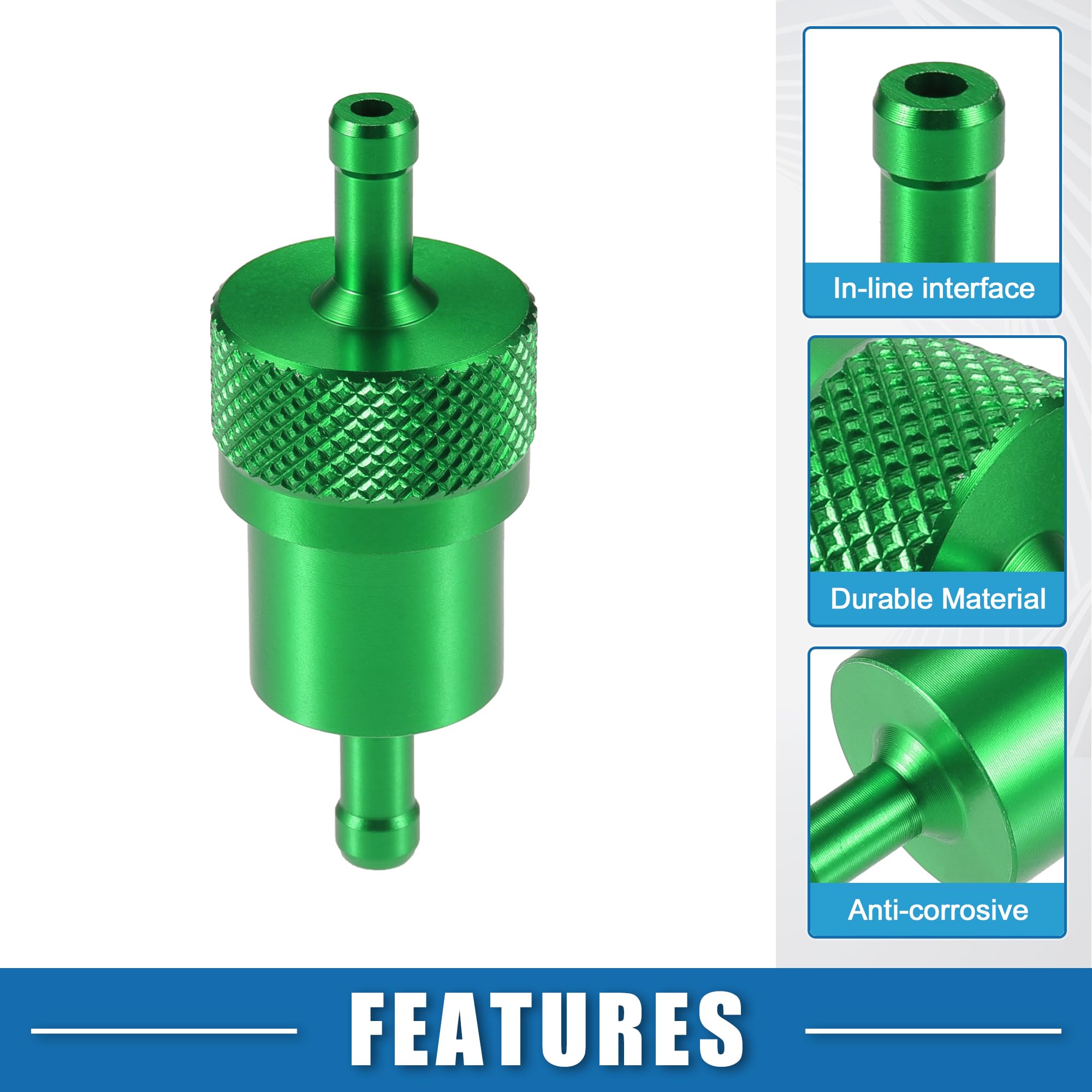 ABSOPRO ATV Kraftstofffilter Set - 2-tlg. Inline-Filter 1/4 Zoll Für Motorräder & Kleinfahrzeuge