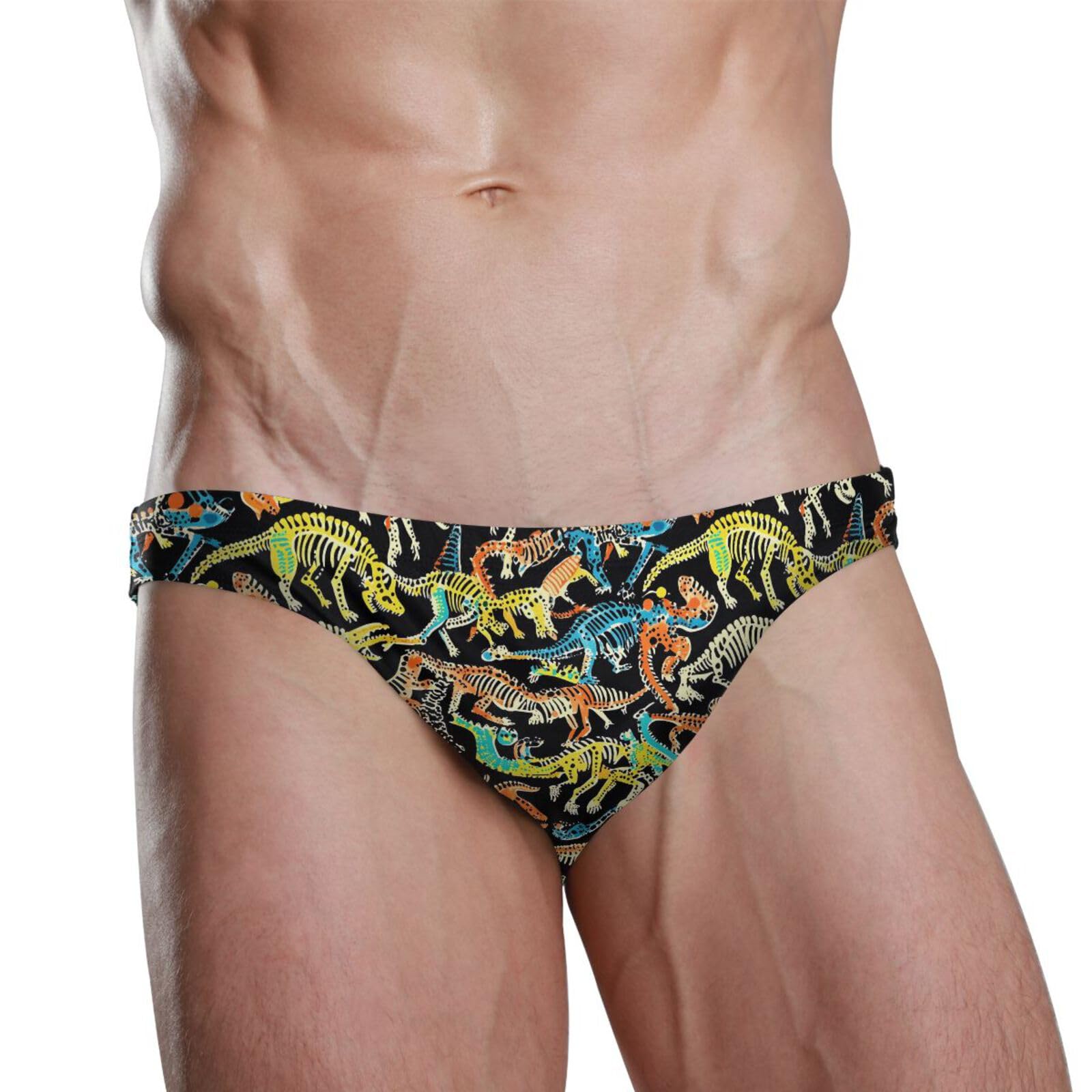 Mens Swim Briefs Cute Dinosaur Roar Bikini Swimwear L 202b8382