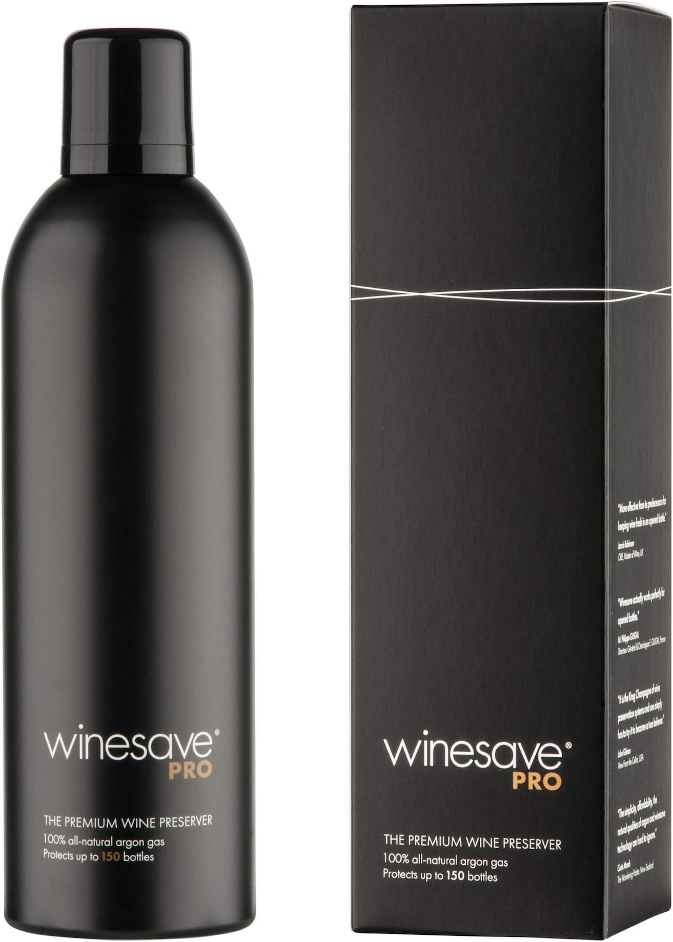 PRO - the premium argon gas wine preserver | 100%, all-natural, food-grade argon gas | up to 150 applications | weighted can | flexible ultra-repellent tube