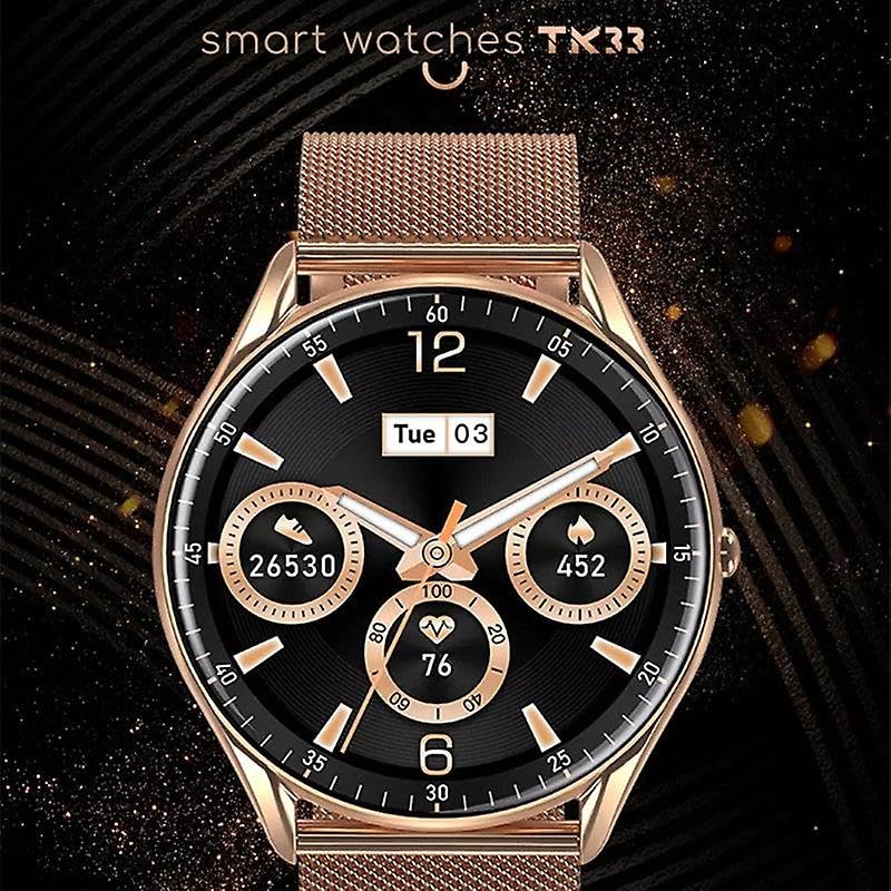 Smart Watch Tk33 Uomini 1.28 Pollice Monitoraggio Frequenza Cardiaca Sport Fitness Tracker Donne Smartwatch per iOS Android