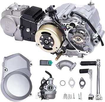 125CC 4-Stroke Engine Motor Kit, 4 Speed Racing Engine, Single Cylinder CDI Kick-starter Manual Clutch Motor Engine Complete Kit Fit For Pit Dirt Bike Honda CRF50 XR50 CRF70 Z50R QR50