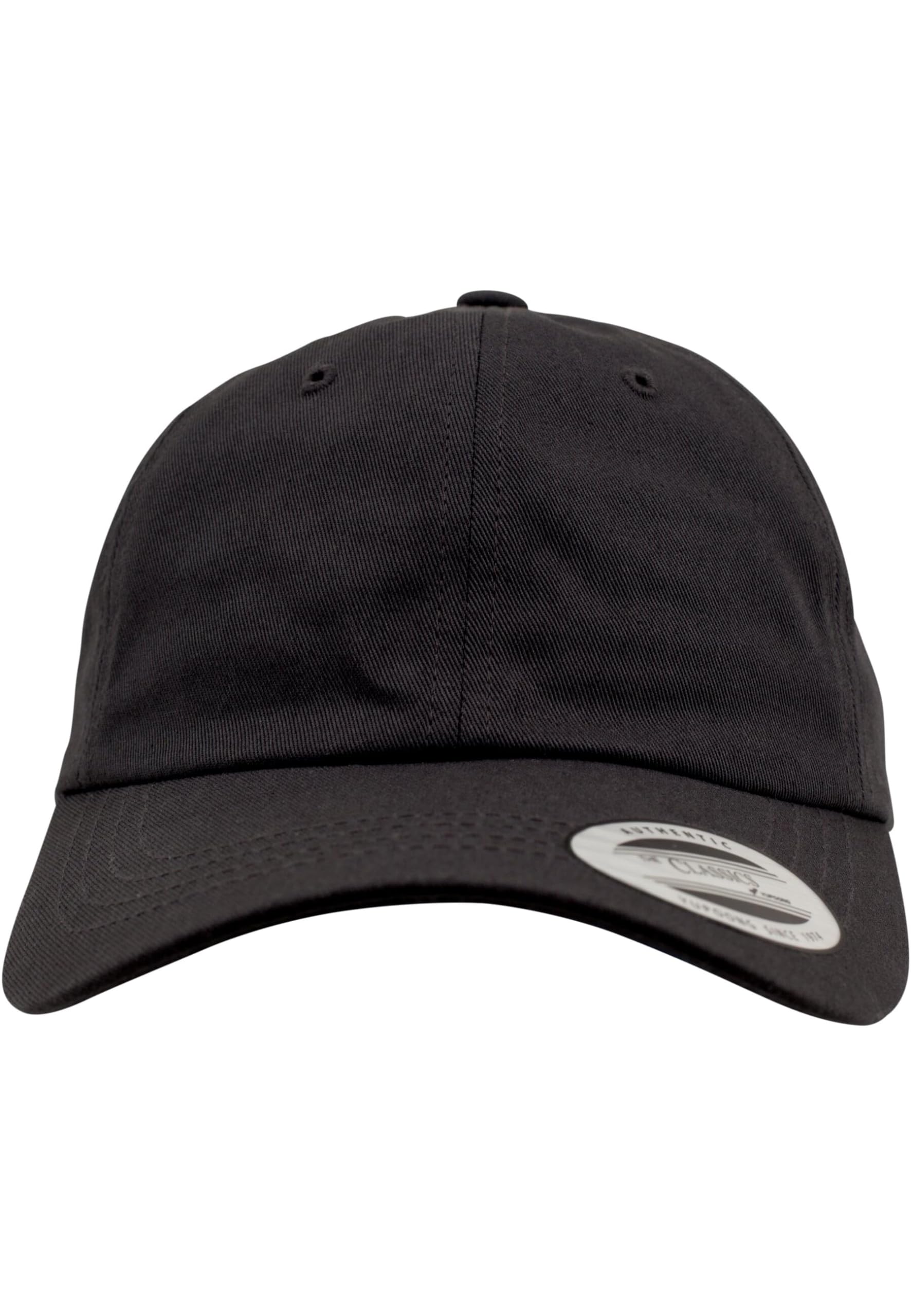 Yupoong Flexfit Low Profile Cotton Twill Unisex Dad Hat Cap für Damen und Herren, 6 Panel Baseball Cap unstructured mit Messingverschluss, black, One Size