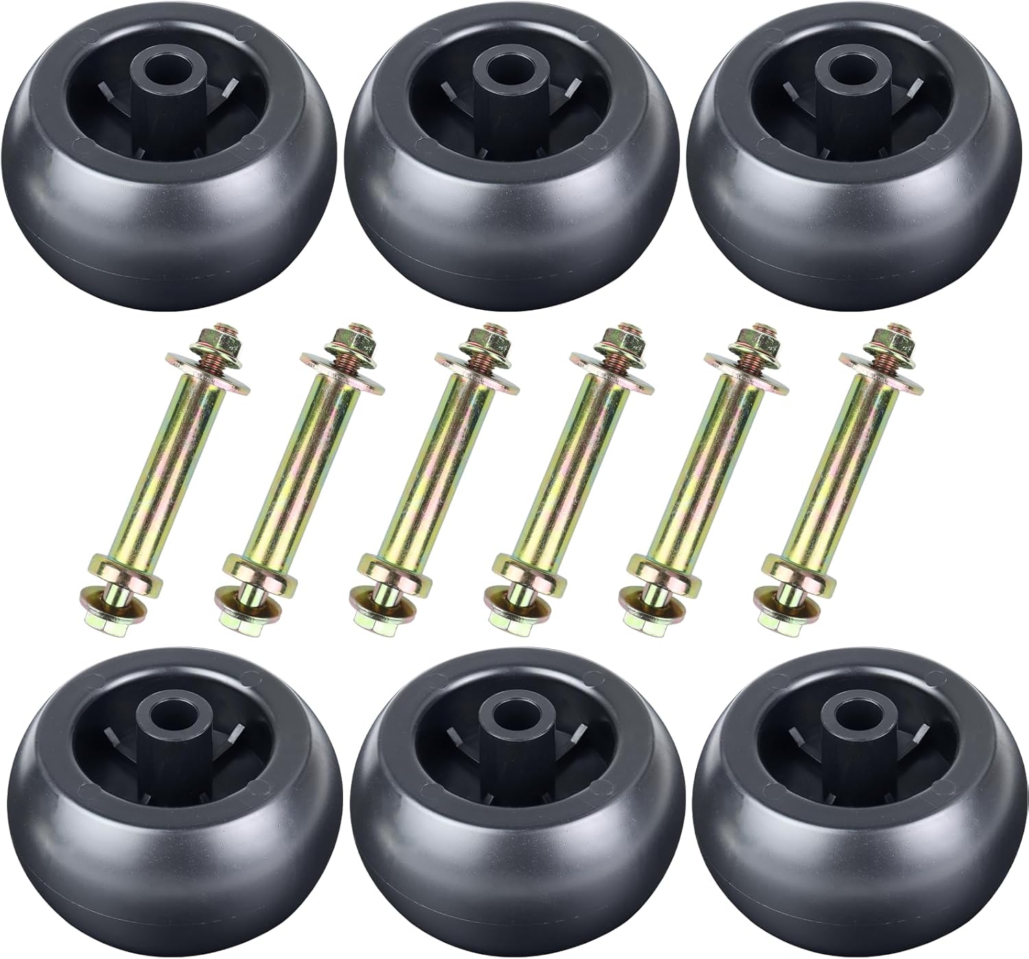 6 Pack 116-9981 Anti-Scalp Roller Kit Replaces 103-3168, 103-4051, 103-5364, 103-7263, 103-7363, 109-2098, 109-9011 for eXmark Lazer Z, Pioneer, Radius, Staris, Turf Tracer, Vantage Mowers