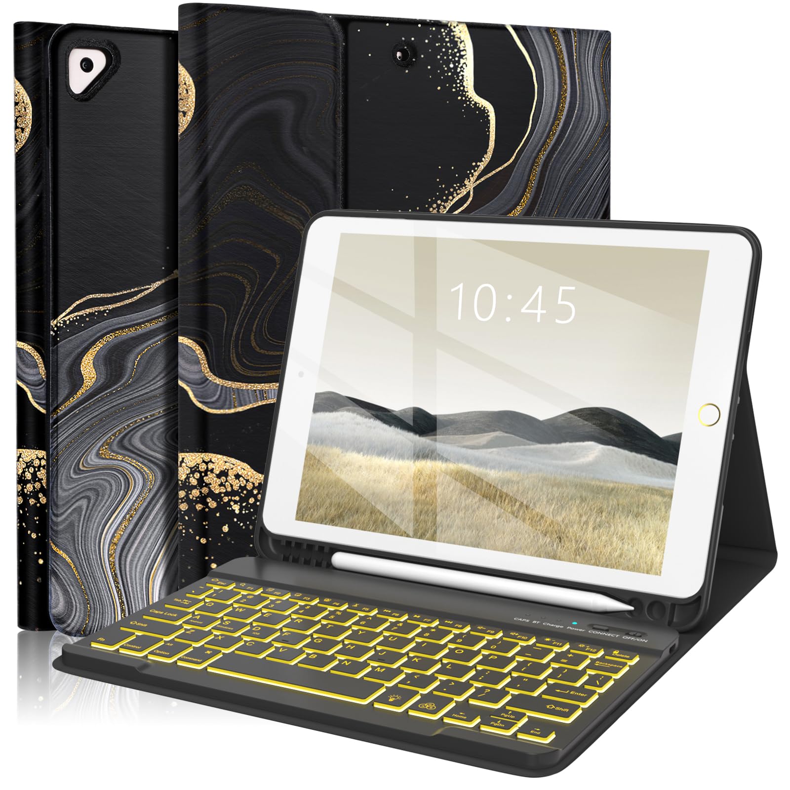 Fondina Per IPad 9ª Generazione 10.2″ – 3 Strati, Kickstand E Porta Penna, Greenkiwiis