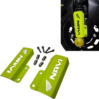 Motorcycle Front Fork Guards (Pair) Compatible with Honda Navi (Lime Green)