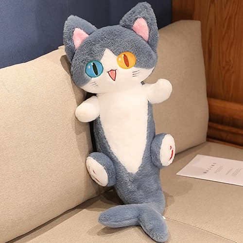 Miniatura 3 de Lindo juguete de peluche con forma de tiburón y gato, almohada de peluche suave y suave para dormir, juguete de peluche de tiburón para niños,